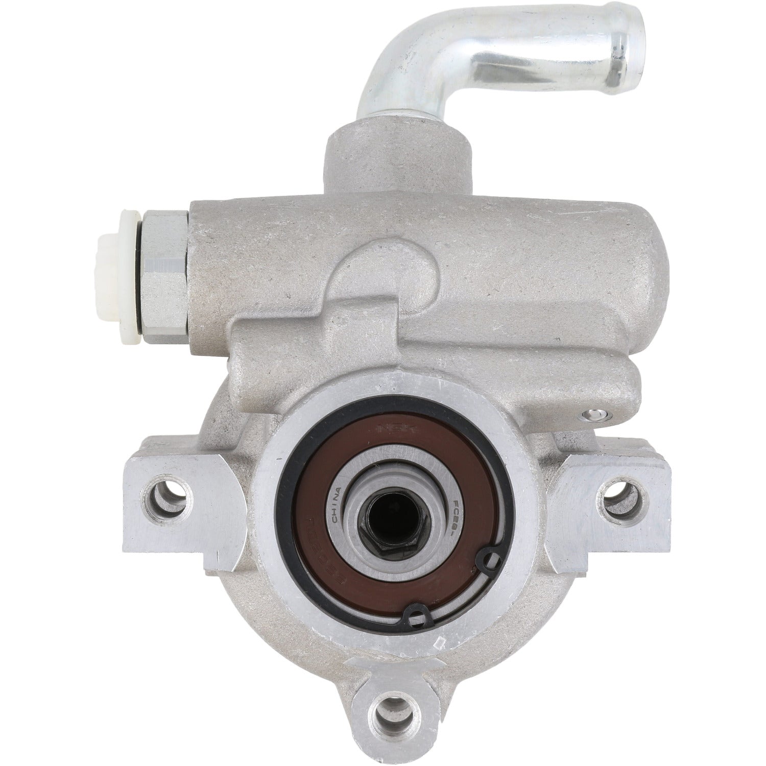 Power Steering Pump - Aluminum - Natural - Low-Flow - OE Fittings