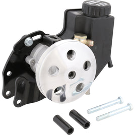 Power Steering Pump - Clip-On Reservoir - Low-Flow - GM Small Block - Long Water Pump - 8060860